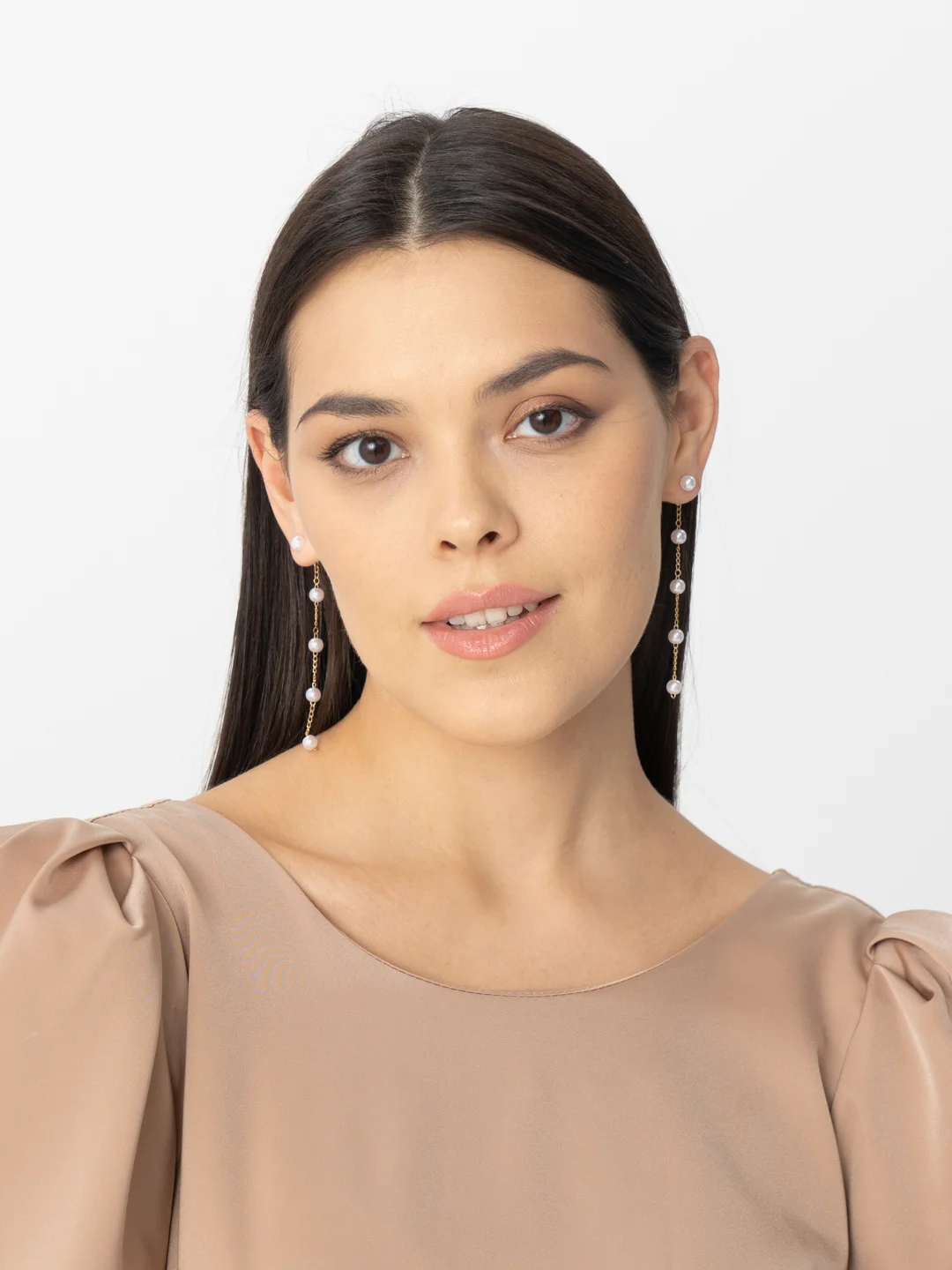 Серьги подвески с жемчугом, длинные серьги цепочки Adela за 129 ...