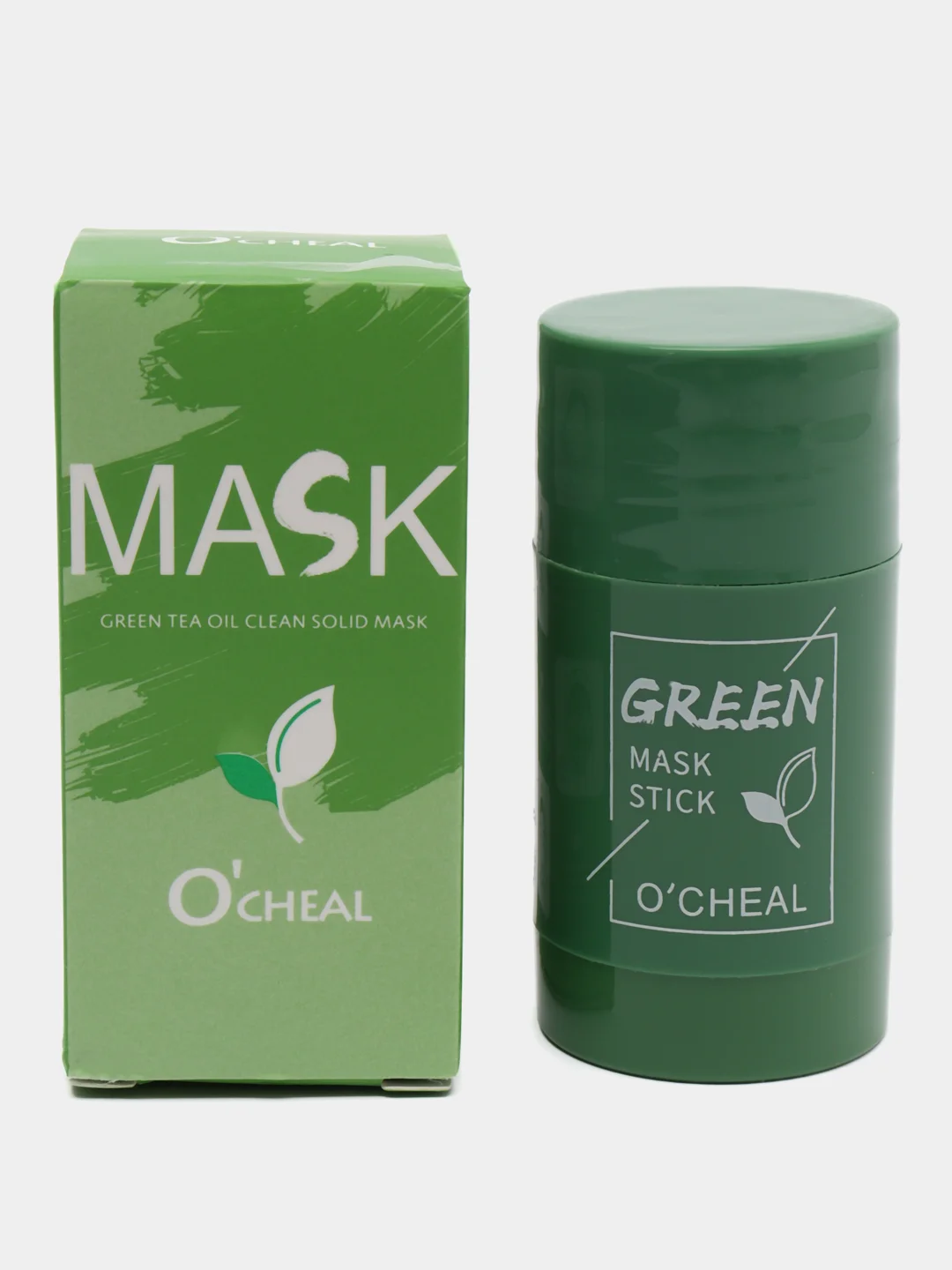 Глиняная маска-стик для лица от черных точек и прыщей с зелёным чаем за ...