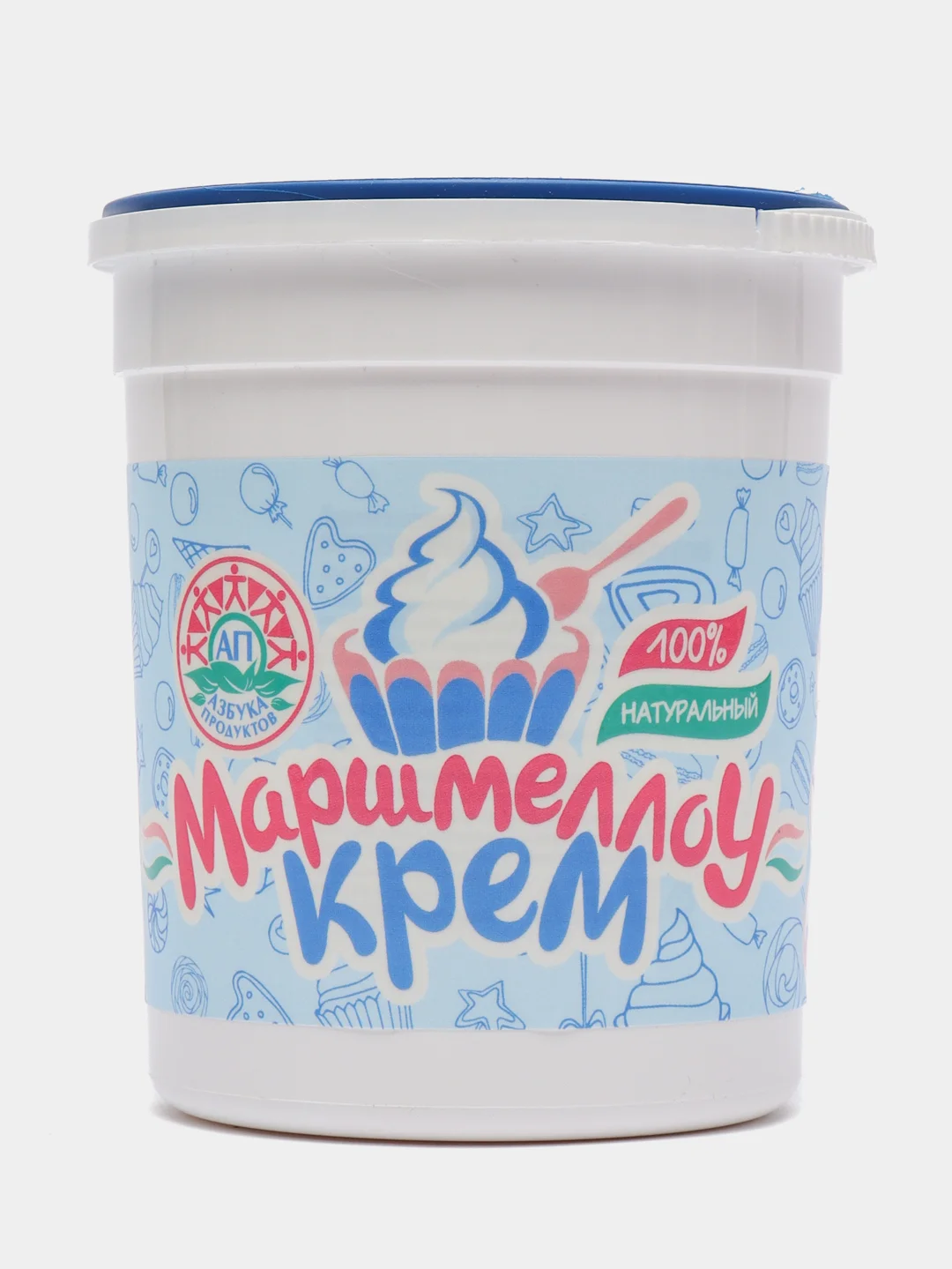 Кремовый зефир Маршмеллоу крем АЗБУКА ПРОДУКТОВ классический, 180 гр ...