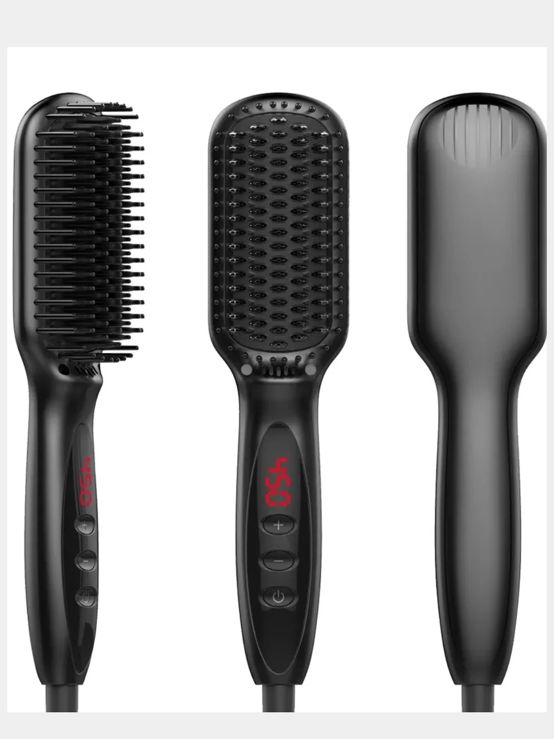 Расческавыпрямитель для волос Hair Straightener Brush 105A, черный за