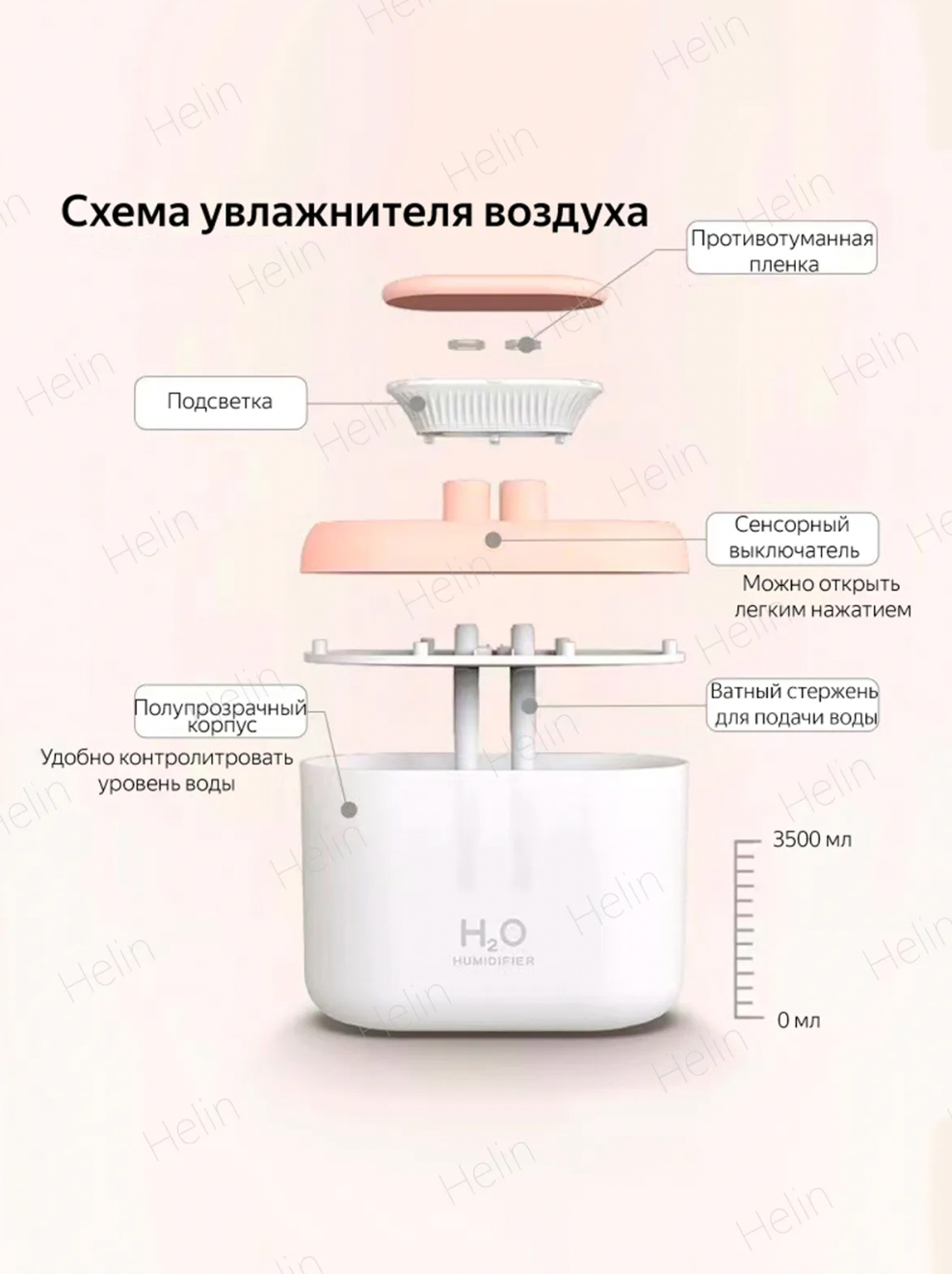 H2o humidifier инструкция на русском языке