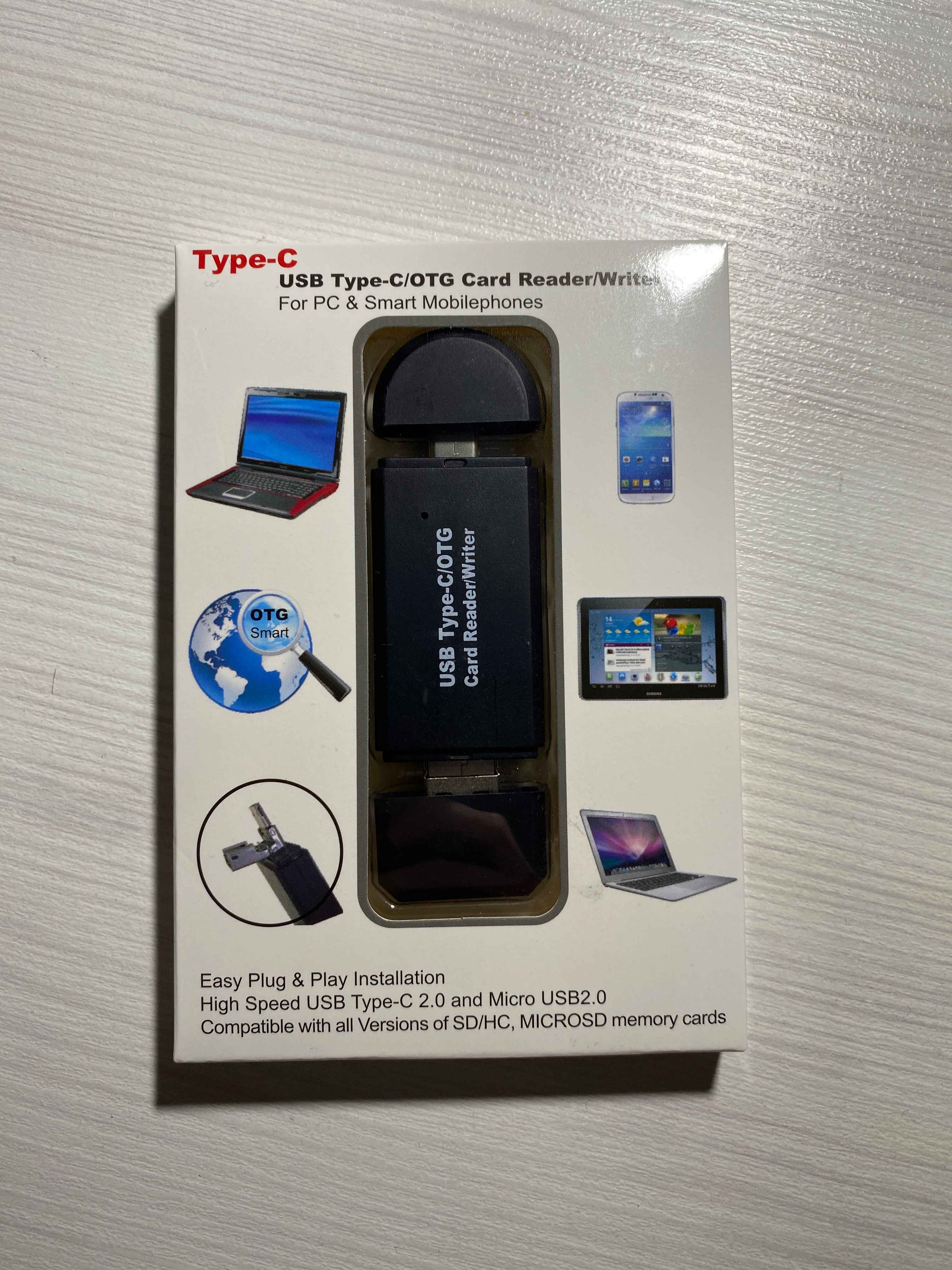 Универсальный картридер-переходник USB/MicroUSB/Type-C считывание с SD/TF  адаптер купить по цене 421.8 ₽ в интернет-магазине Магнит Маркет