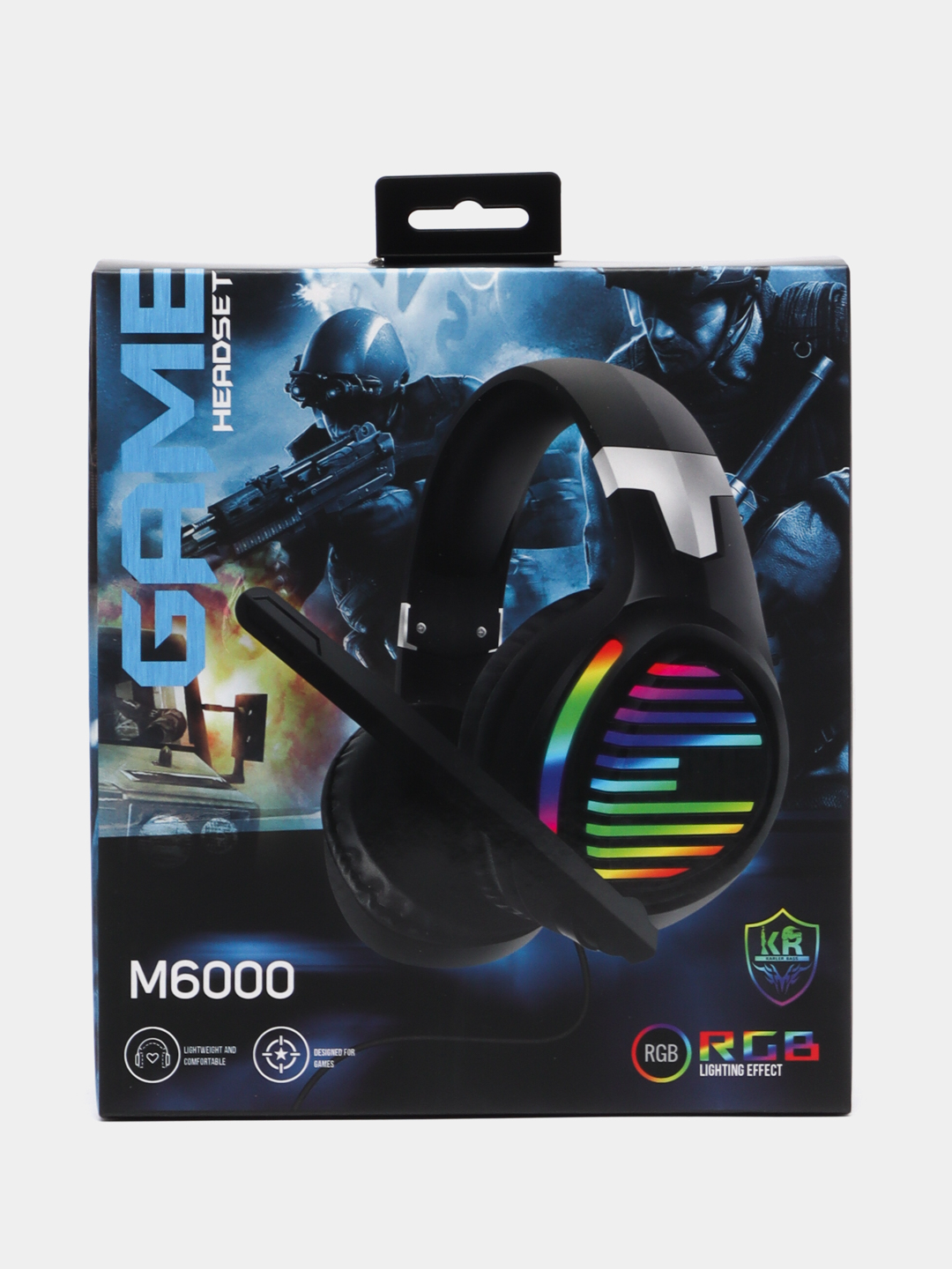 Игровые наушники Gaming Headset RGB Light M6000 купить по цене 1075 ₽ в  интернет-магазине KazanExpress