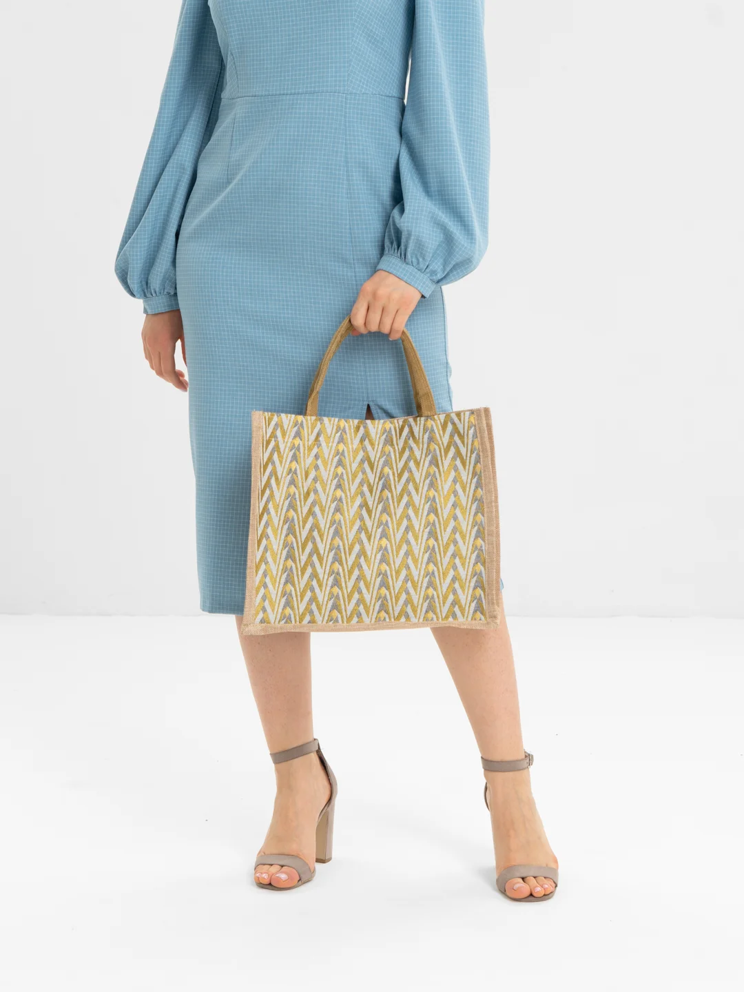 Сумка-шоппер женская пляжная, льняная, соломенная