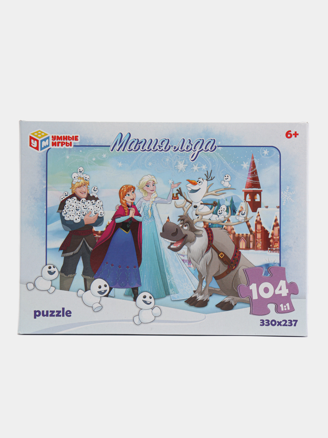 пазл step puzzle снежная королева wizart animation 104 элемента, пазл 104 элемента «мулан», маша и медведь праздник на льду пазл, покажи бабу ягу и ледяного пазла