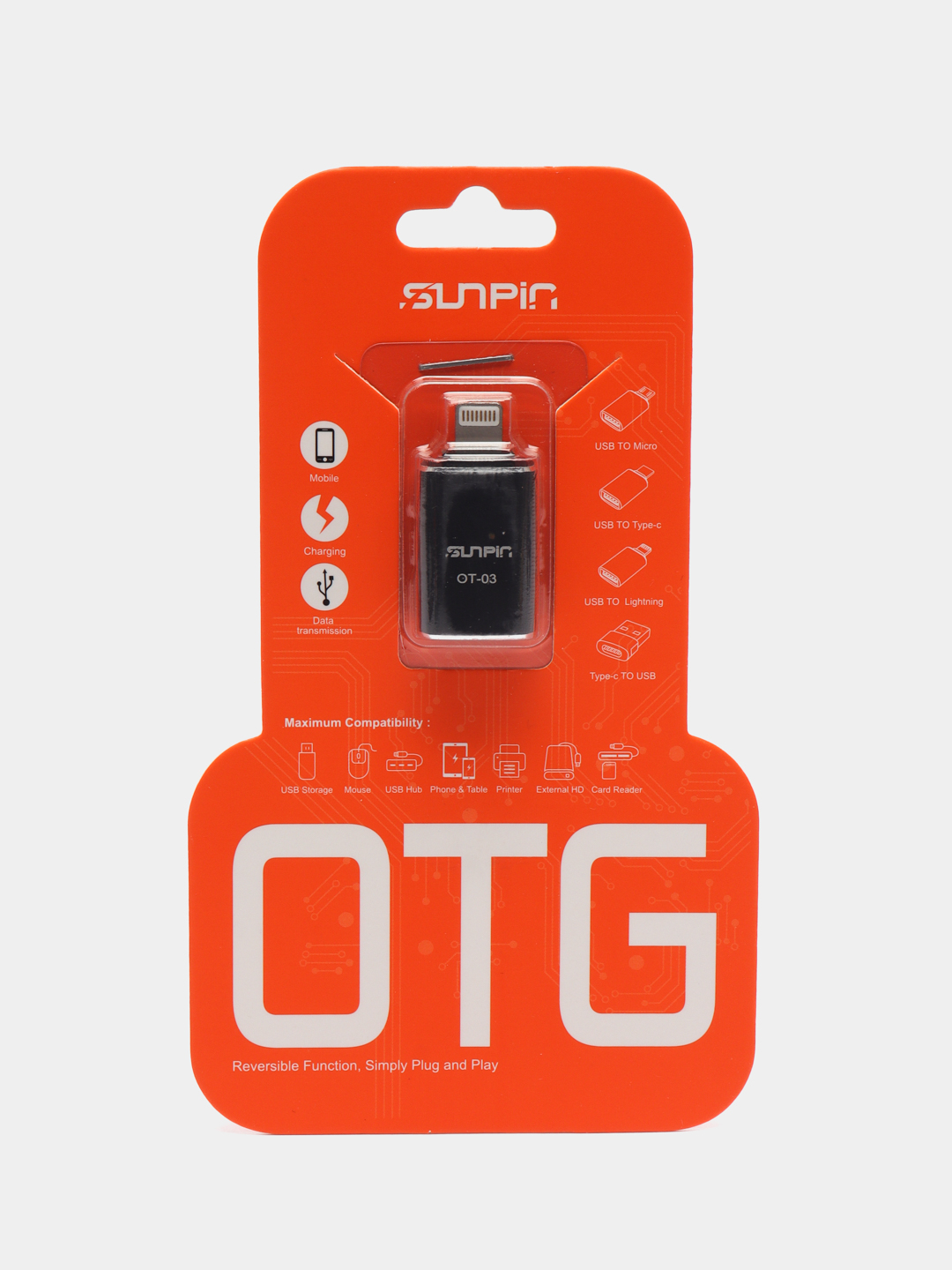 OTG переходник с Type-C на USB / Lightning USB, переходник для телефона .