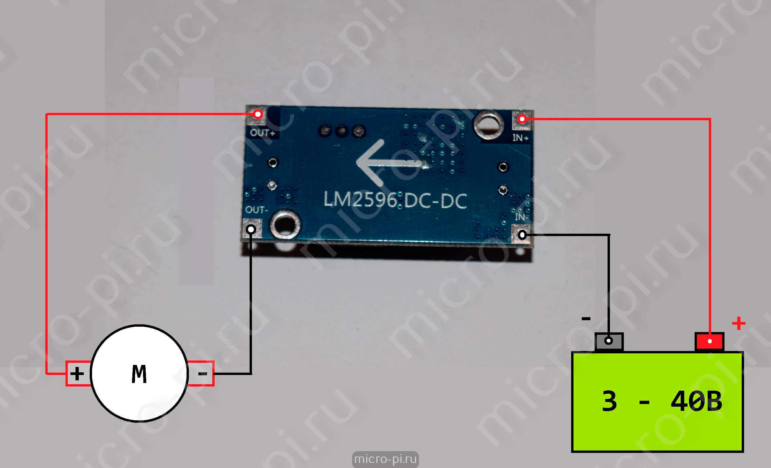 Преобразователь на lm2596 схема