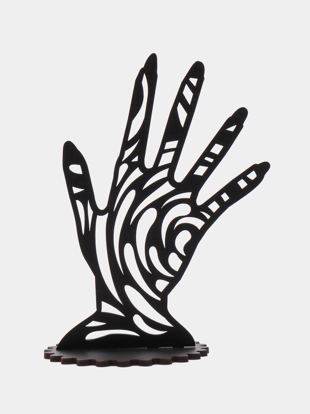 Подставка для украшений, для пало санто «Рука» из гипса, 5 х 9 см, чёрная