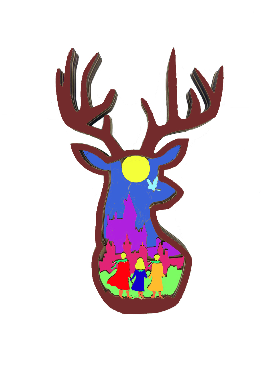 Раскраски Олени - Бесплатные листы для печати для детей | GBcoloring
