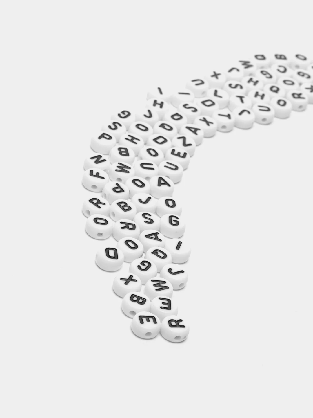 Бусины с английскими буквами, полный английский алфавит, латиница ...