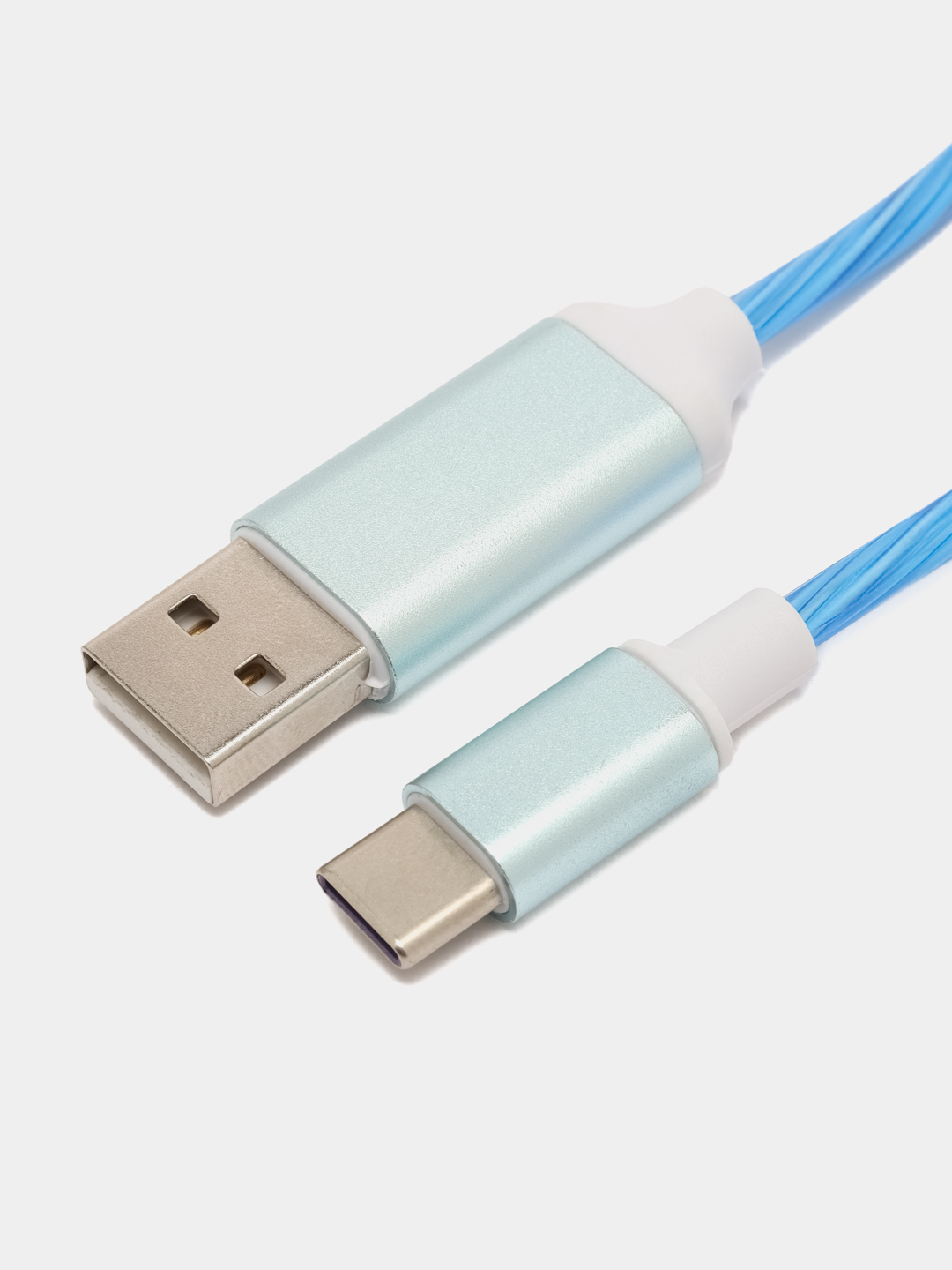 Кабель зарядный светящийся Lightning USB - Type-C провод 1м, тайп си,  зарядка для телефона купить по цене 199 ₽ в интернет-магазине Магнит Маркет