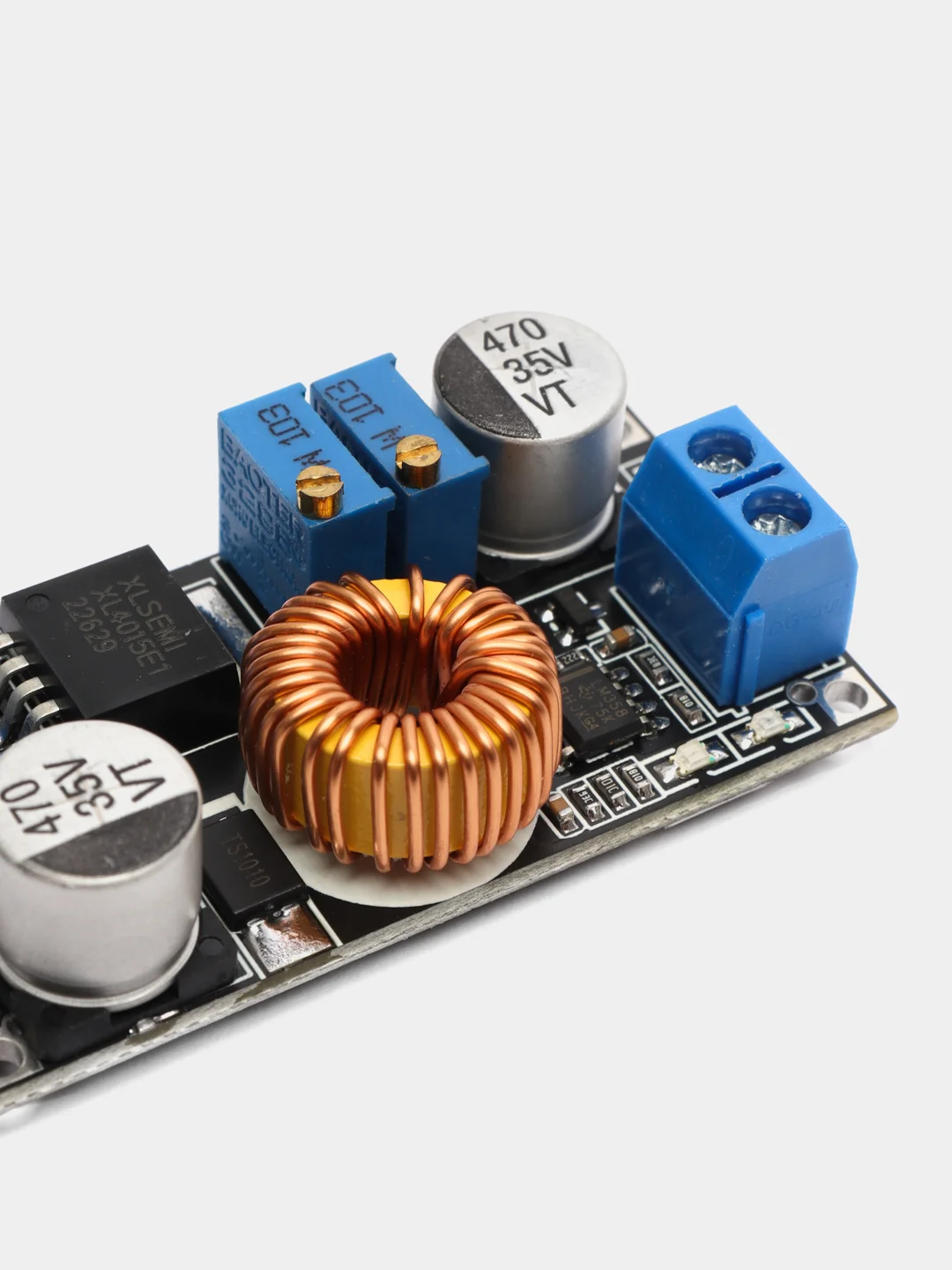 Понижающий DC-DC модуль 5А XL4015 с регулировкой напряжения и тока (тип ...