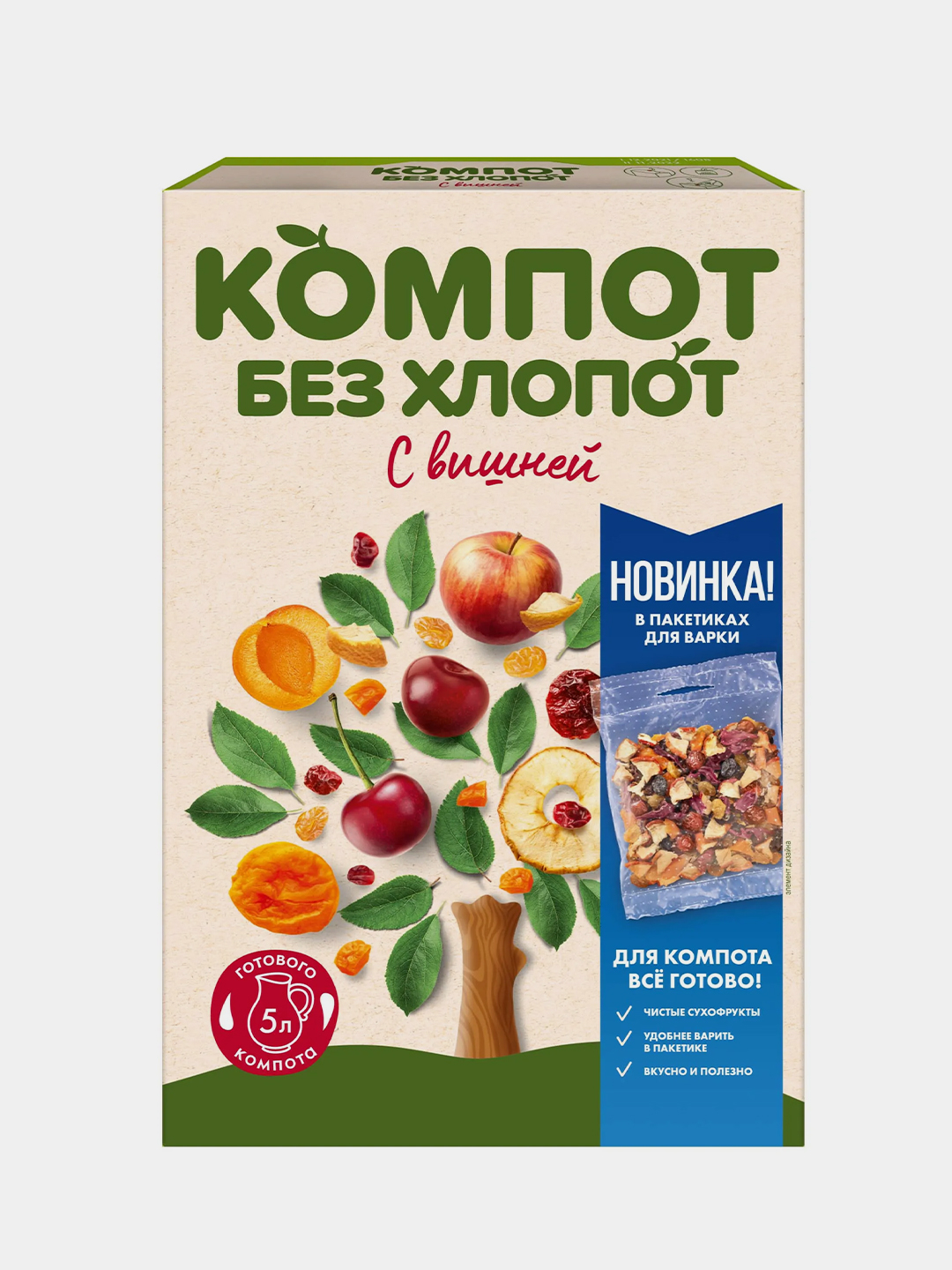 Смесь для приготовления компота Увелка, с вишней, 4х60 г купить по цене 130  ₽ в интернет-магазине Магнит Маркет