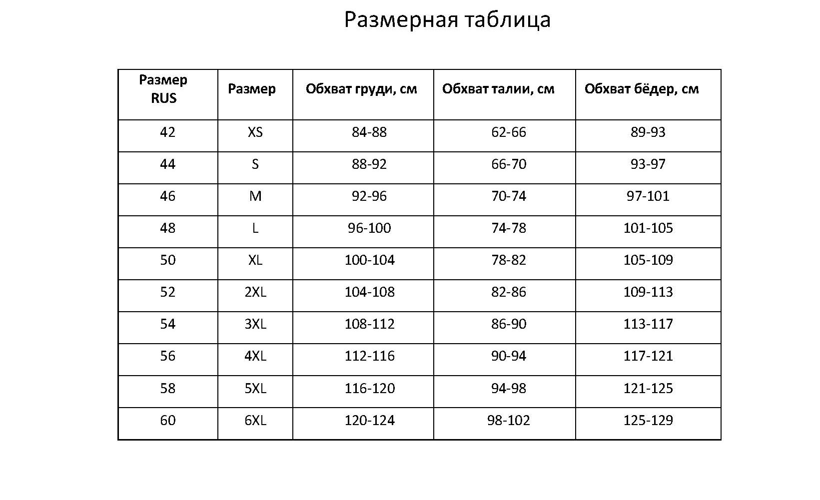 50 Размер женский