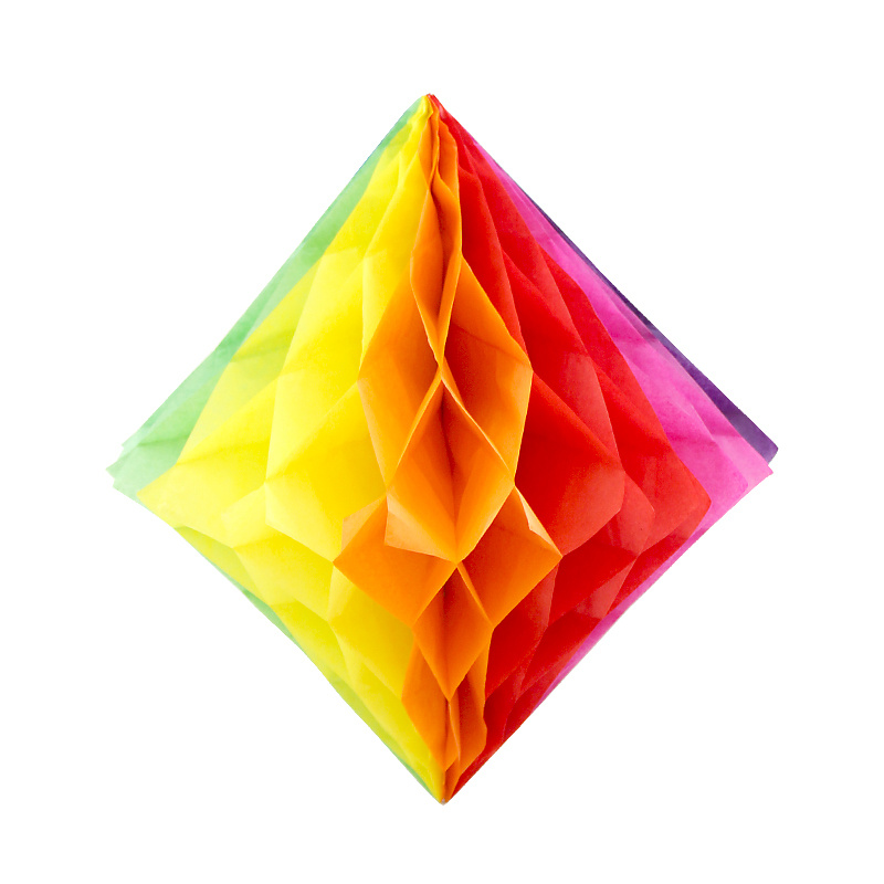 Разноцветные бумажные шары для декора