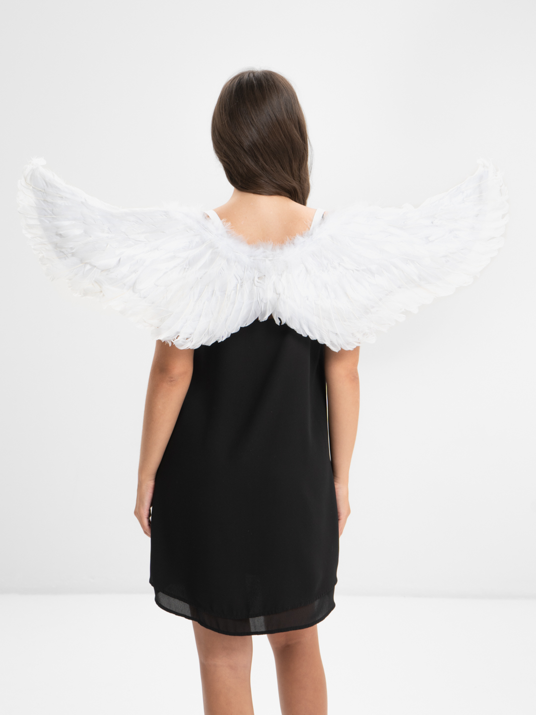 Крылья ангела из перьев белые на ленточке, ScrapBerry's, 16х12 см