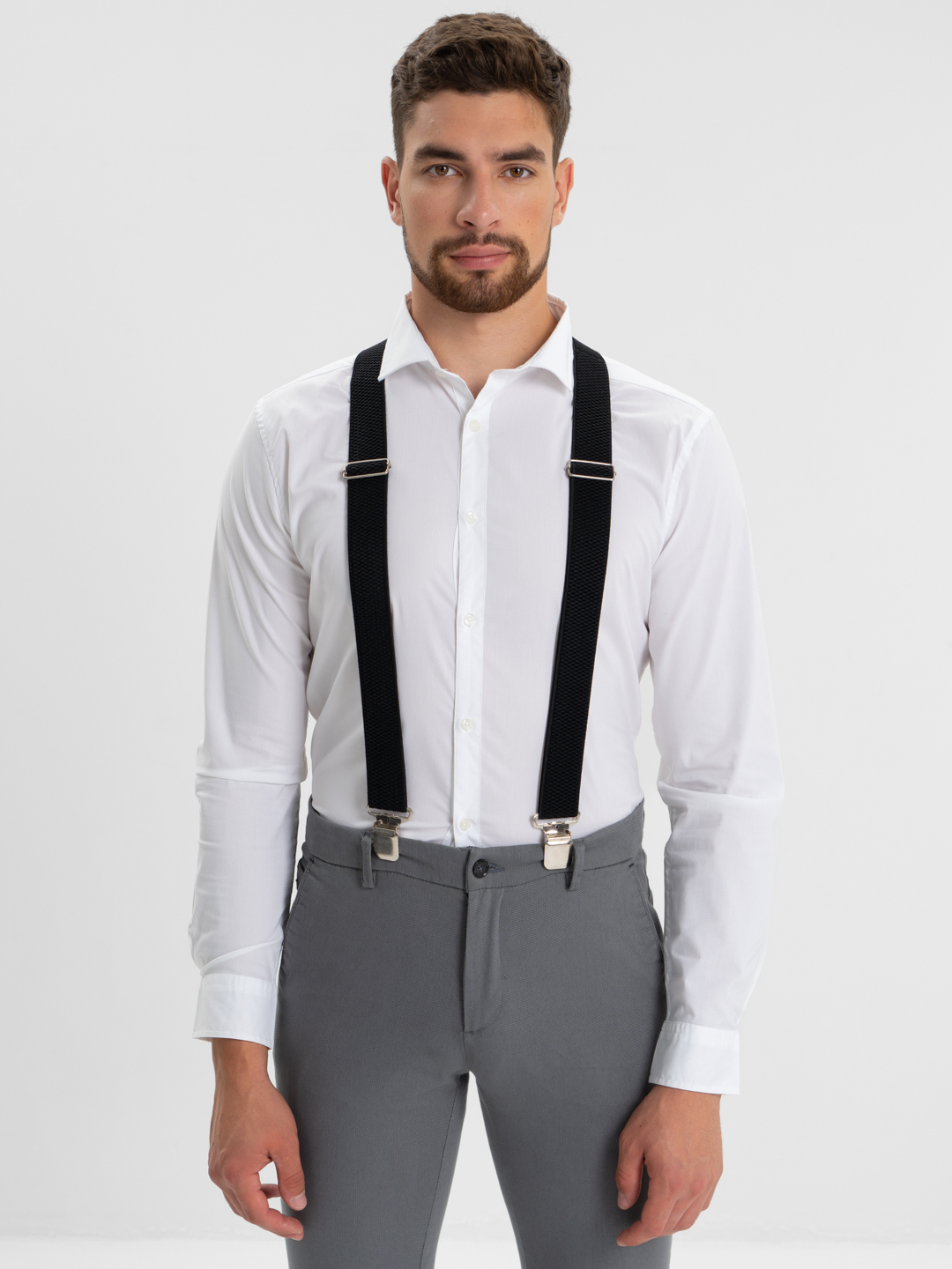 Подтяжки для брюк мужские, регулируемые, черные купить по цене 384.75 ₽ винтернет-магазине KazanExpress