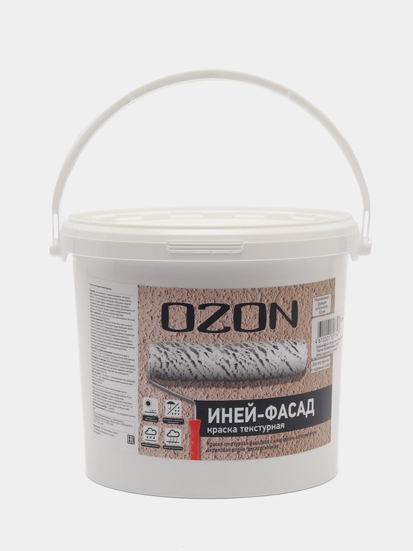 Краска текстурная OZON Иней фасад ВД-АК 163(4) с кварцевым песком ...