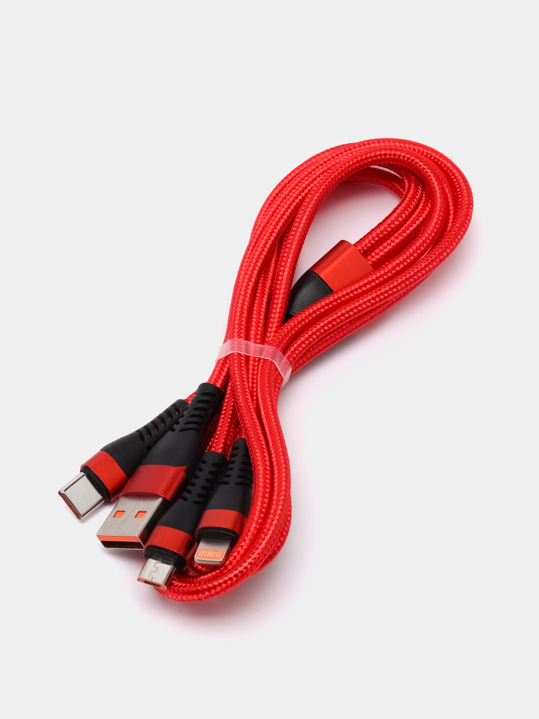 Кабель для зарядки 3 в 1, Lightning, TYPE-C, MICRO USB, 120 см купить по  цене 110 ₽ в интернет-магазине Магнит Маркет