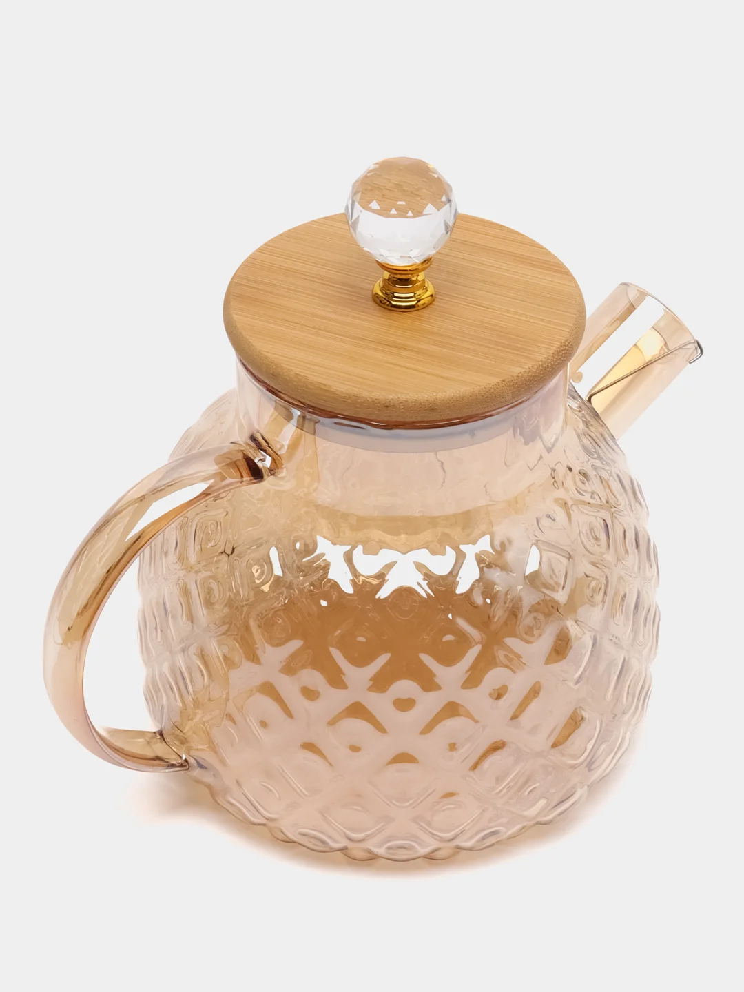 Чайник заварочный, стеклянный, с бамбуковой крышкой, 1000 мл, 1800 мл ...