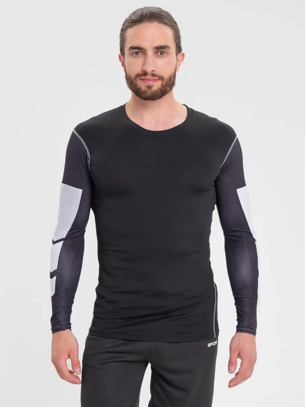 Лонгслив, футболка спортивная, рашгард мужской купить по цене 799 ₽ в ...