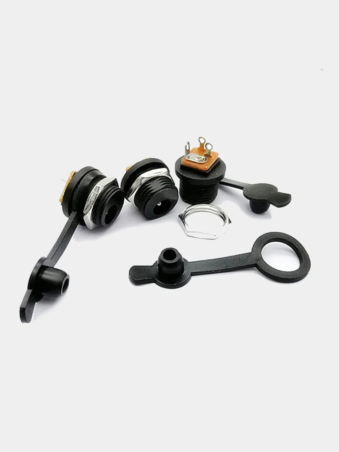 3шт. Разъем питания DC, гнездо на корпус 5.5X 2.1мм с водонепроницаемой ...