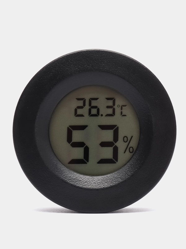 Круглый электронный термометр и гигрометр 4,5*4,5 см, измерение ...