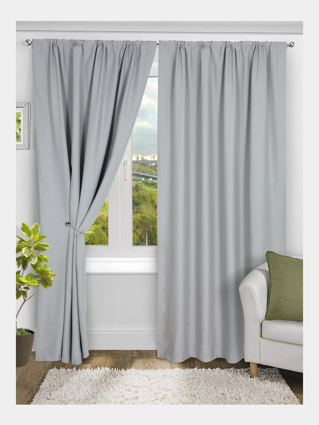 Штора портьера блэкаут Bio-Line, плотные, затемняющие, 150*270 см ...