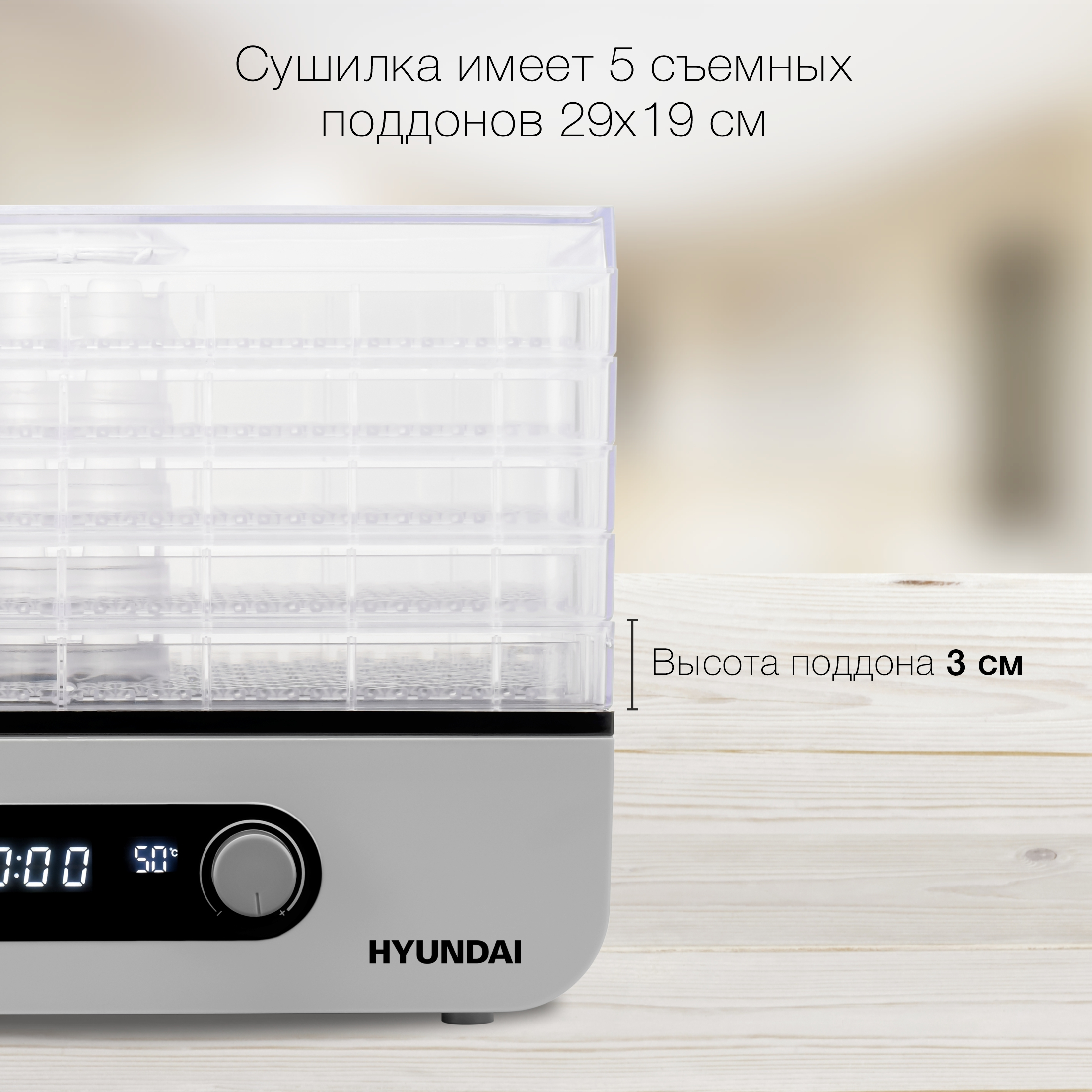 Сушилки hyundai. Сушилка для фруктов и овощей Hyundai HYDF-5033 серый.