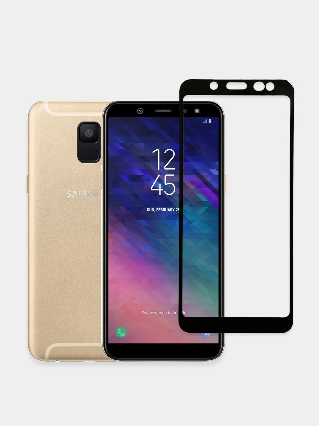 Защитное стекло 3D на Samsung J4 / J8 / A3 / A6+ / A5 / A7 / A6 купить по  цене 83 ₽ в интернет-магазине Магнит Маркет