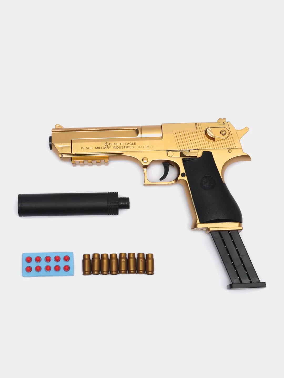 Пистолет игрушечный Desert Eagle с глушителем, дигл оружие, подарок на 23  февраля купить по цене 79 ₽ в интернет-магазине KazanExpress