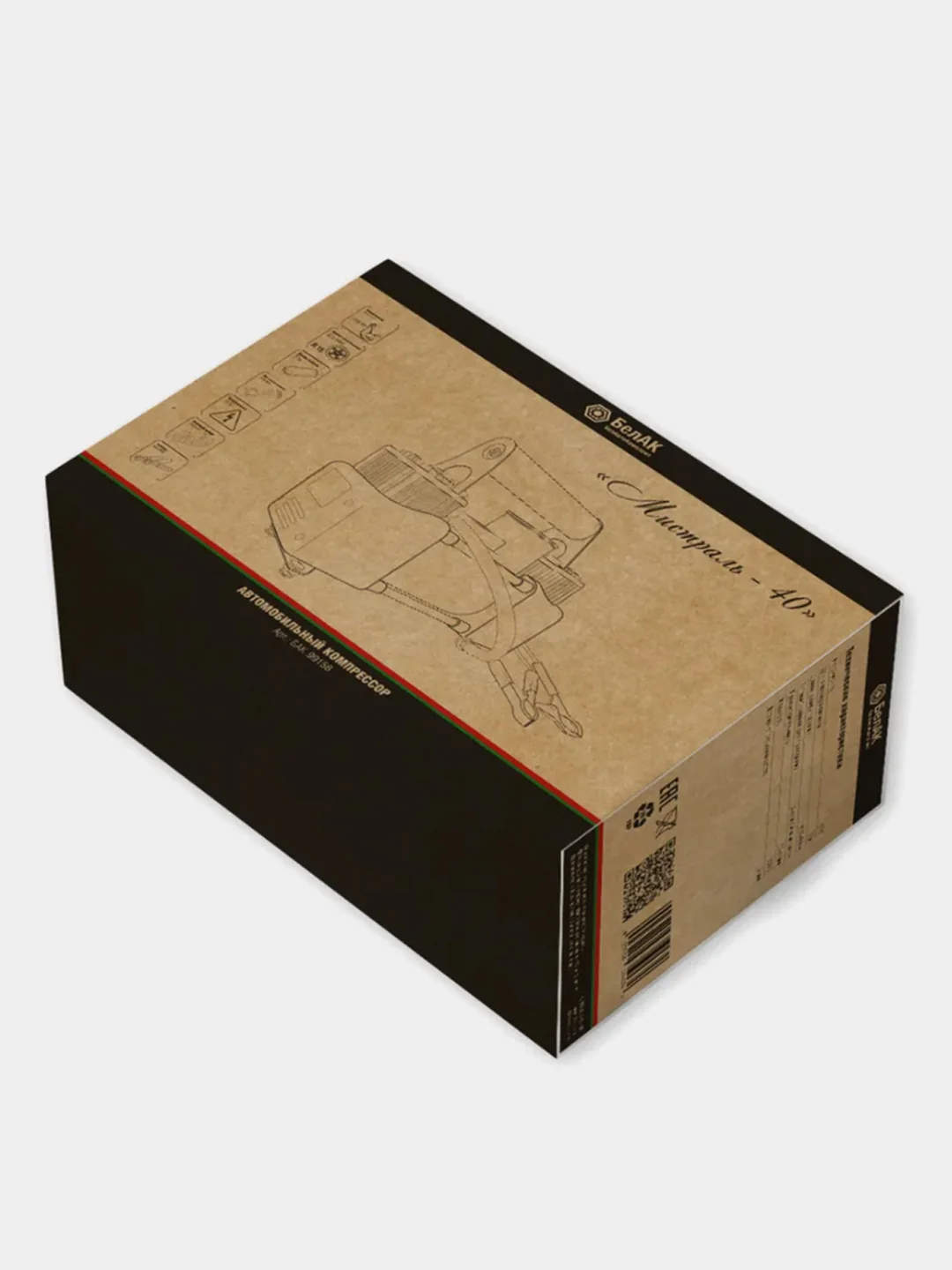 Компрессор для накачки шин БелАК Мистраль-40, 12V, 65 л/мин купить по ...