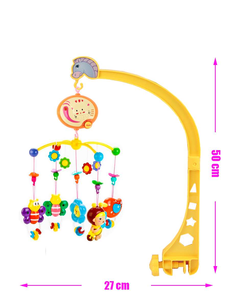 Мобиль каруселька на кроватку Бабочки: музыкальный, съемные  игрушки-погремушки купить по цене 1299 ₽ в интернет-магазине KazanExpress