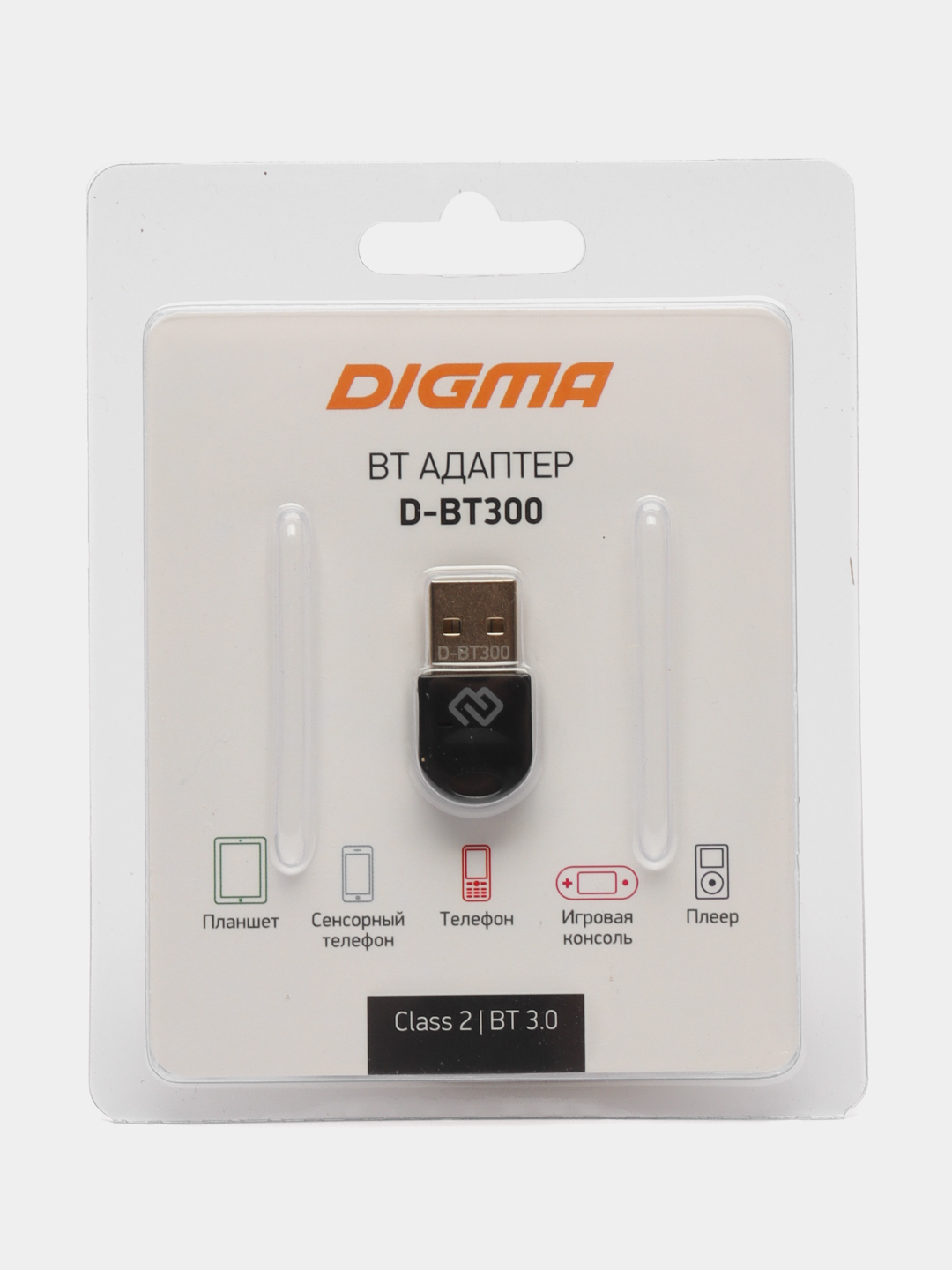 Bluetooth адаптер USB Digma D-BT300, BT3.0+EDR class 2, 10 м купить по цене  510 ₽ в интернет-магазине Магнит Маркет