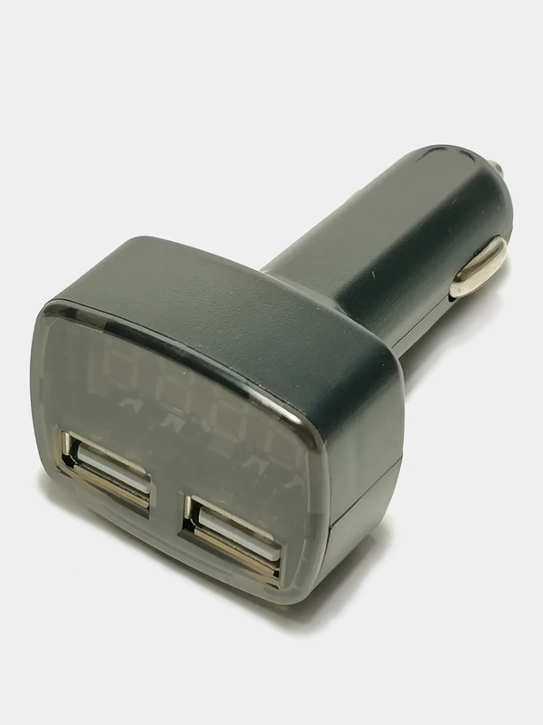 Индикатор Вольтметр в прикуриватель ВМ-03 (термометр,амперметр,2 USB ...
