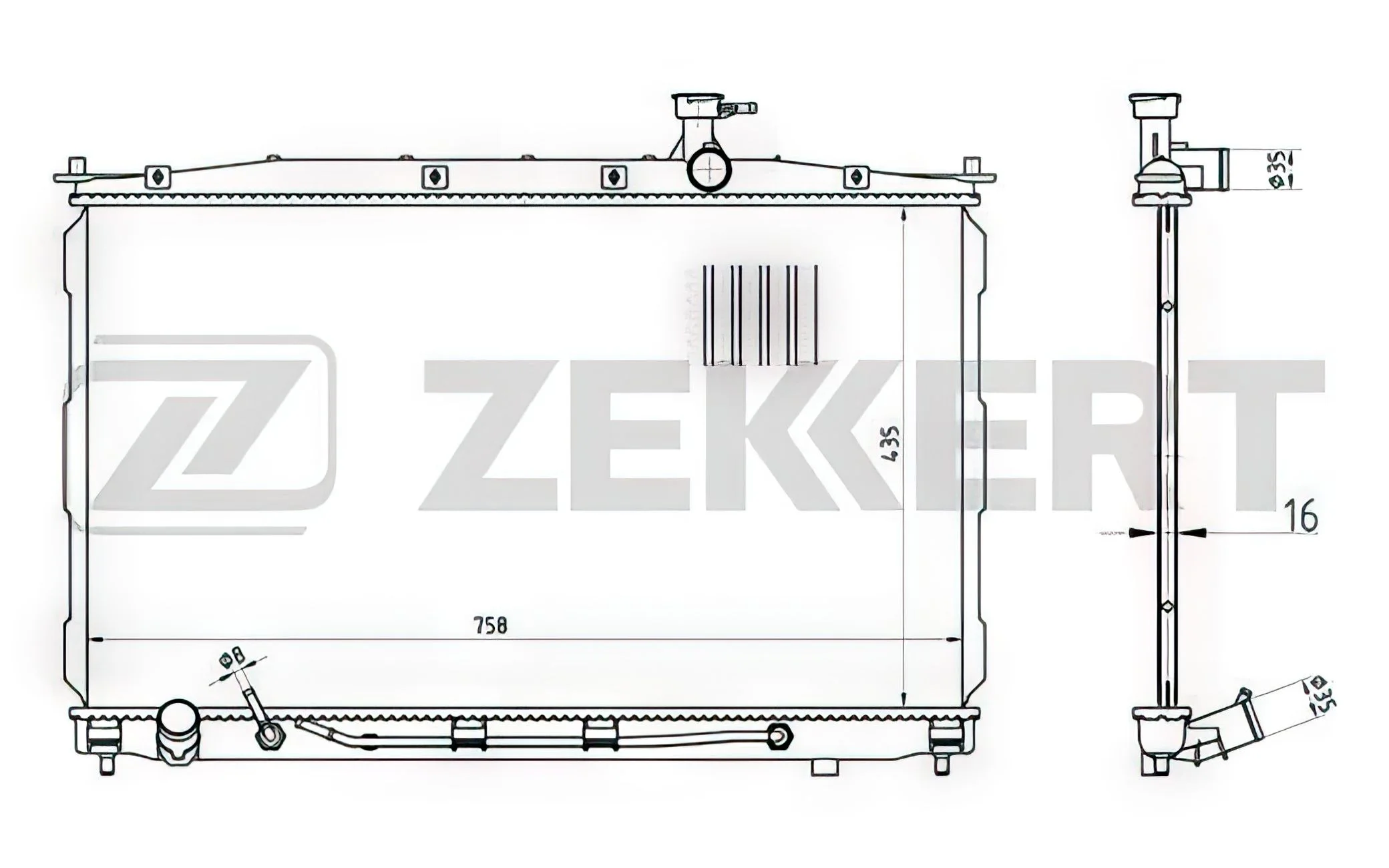 Радиатор охлаждения двигателя