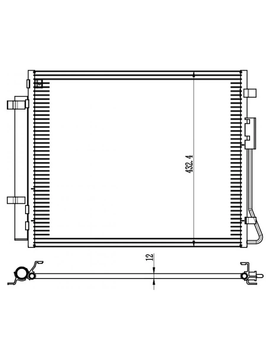 Радиатор кондиционера LUZAR LRAC 0843