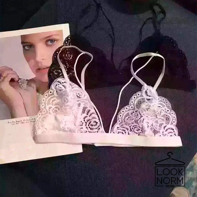 Кружевное бра с тесьмой